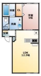 シャンテ経田Ⅰの間取り画像