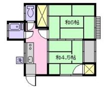 田中荘平屋の間取り画像