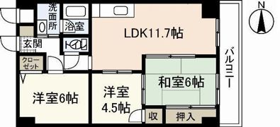 シャルマン財官Ⅱの間取り画像