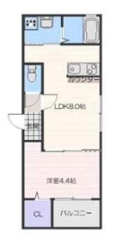 エムグレース神戸湊川の間取り画像