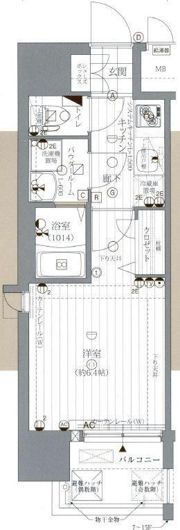 レジュールアッシュ大阪城北の間取り画像
