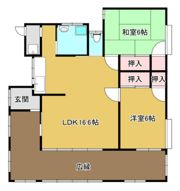 隅田貸家 南側の間取り画像