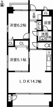 ｾﾚｽﾃｨﾝの間取り画像