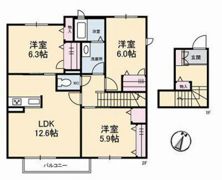 ウィステリア学南 B棟の間取り画像