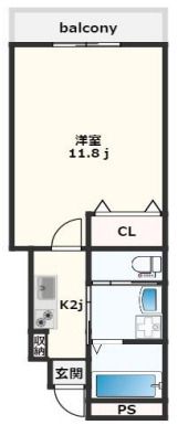 ピース・カレイドA棟の間取り画像