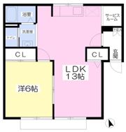 サンフラワー梅山Bの間取り画像