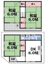 福万寺町5丁目戸建の間取り画像