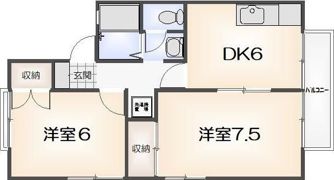 セジュール南昭和の間取り画像