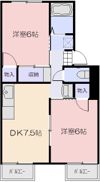 ダイヤモンドハイツK B棟の間取り画像