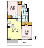 コンフィアンス-フェール Dの間取り画像