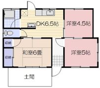 雄町貸家 北中の間取り画像