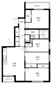 COEUR BLANC西荻窪の間取り画像