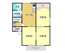 ハイツ花菱Ⅱの間取り画像