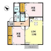ハピネス Ⅱ Aの間取り画像