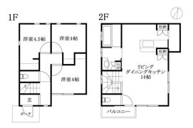 中須賀戸建ての間取り画像