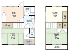 岡本貸家 Bの間取り画像