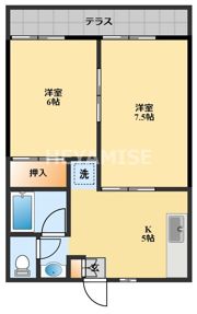 コーポラスたさき3の間取り画像