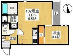 GRANDTIC塩釜口の間取り画像