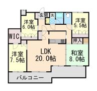 藤和シティホームズ六甲篠原の間取り画像