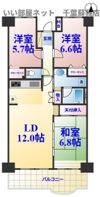 フェリス蘇我の間取り画像