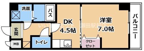 sawarabiヨツバの間取り画像