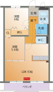 ハートフルマンション 蘭の間取り画像