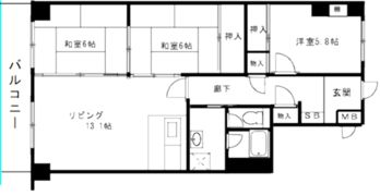 枚方セントラルハイツの間取り画像