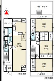 貸家 芦屋市岩園町の間取り画像