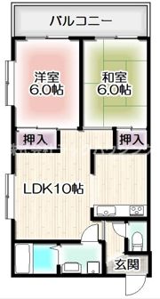 麻亜呂コーポの間取り画像