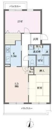コーポレート中清戸2号棟の間取り画像