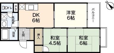 岩田マンション1号棟の間取り画像