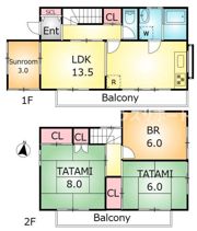 西浦賀ベース戸建ての間取り画像