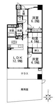 アーバニスフレア豊中西緑丘の間取り画像