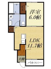 AFC RESIDENCE 見付Bの間取り画像
