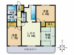 サンシャイン和白2の間取り画像