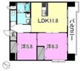 メゾンドール錦町2の間取り画像