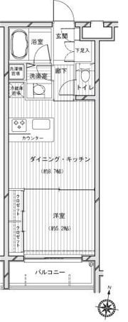 デュオ・スカーラ高輪の間取り画像