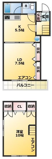 市川荘の間取り画像