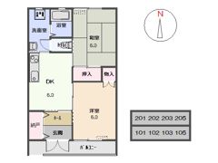 ヴィラ長谷川の間取り画像