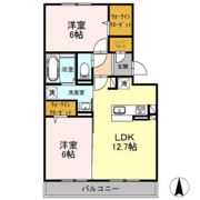 サニーフラット西市 A棟の間取り画像
