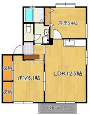 ディアスウエスト B棟の間取り画像