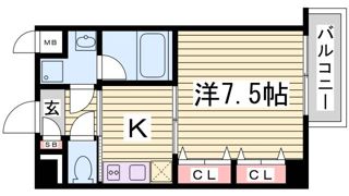 S-FORT神戸小河通の間取り画像
