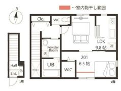 ハーミットクラブハウストゥギャザー横浜SALONの間取り画像