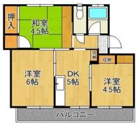葛原東ハイツの間取り画像