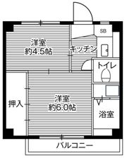 ビレッジハウス川井宿6号棟の間取り画像