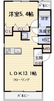 モンテローザ北斗町の間取り画像