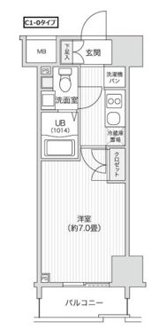 レジディア笹塚Ⅱの間取り画像
