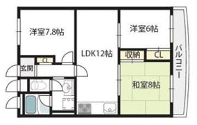 アパルトマン北千里の間取り画像