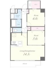 フレアコート北千住の間取り画像
