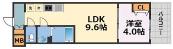 仮）ANDTERRACE文の里の間取り画像